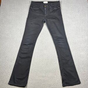 Current Elliott Jeans The Slim Boot Jet Black Midrise Bootcut 28 Made USA